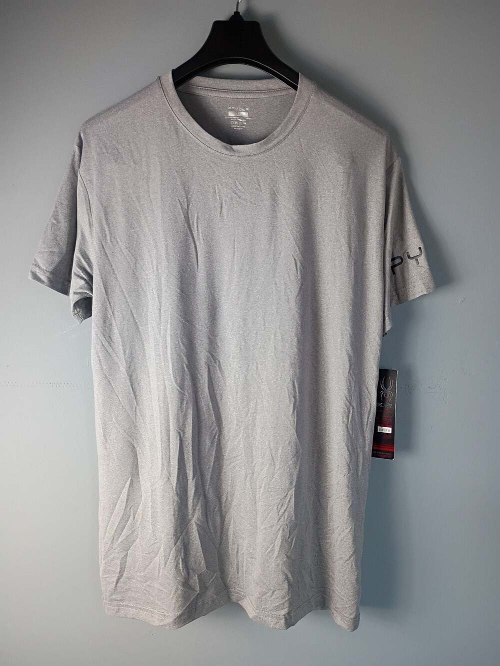 Spyder Men's Active Basics Short Sleeve Crew Neck T-Shirt Gray